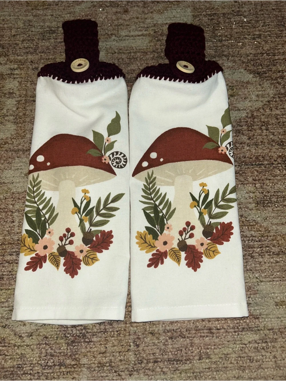 Mushroom Fall Hanging Towel Set